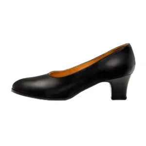 Zapato de Cuero Negro Taco 5cm