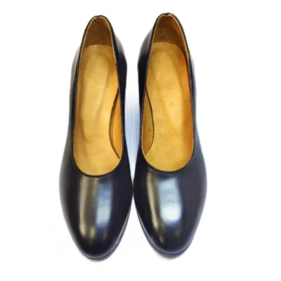 Zapato de Cuero Negro Taco 5cm